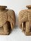 French Rattan Elephant Side Tables, 1970s, Set of 2 5