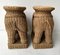 French Rattan Elephant Side Tables, 1970s, Set of 2 6