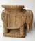 French Rattan Elephant Side Tables, 1970s, Set of 2 11