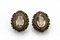 Orecchini antichi in argento con granati e perle, inizio XX secolo, set di 2, Immagine 1