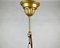 Lámpara de araña italiana vintage de vidrio y bronce, años 60, Imagen 6