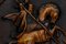 Große Italienische Saint Geogius Kills Dragon Wanddekoration aus Kupfer, 1950er 11
