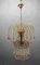 Lámpara de araña en forma de cascada de cristal de Murano, años 80, Imagen 12