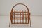 Vintage Czechoslovakian Rattan and Bamboo Magazine Holder, 1970s 2