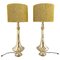 Tall Brass Table Lamps, 1950s, Set of 2 1