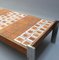 Table Basse Vintage avec Carrelage Motif Feuille par Roger Capron, France, 1970s 20