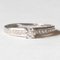 Vintage 9k White Gold Ring with Brilliant Cut Diamonds, 1970s 1