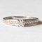 Vintage 9k White Gold Ring with Brilliant Cut Diamonds, 1970s, Image 1