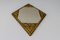 Art Deco Diamond-Shaped Brass Frame Wall Mirror, 1920s, Image 17