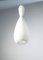 Lámpara colgante italiana de vidrio opalino, años 70, Imagen 2