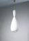 Lámpara colgante italiana de vidrio opalino, años 70, Imagen 1