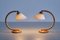 Lámparas de mesa ajustables esculturales de haya, años 60. Juego de 2, Imagen 6