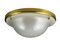 Ceiling Lamp in Glass & Brass from Limburg, Germany, 1970s 1