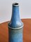 Blaue Steingut Vase mit Harfur Glasur von Carl-Harry Stålhane für Rörstrand, 1950er 2