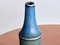 Blaue Steingut Vase mit Harfur Glasur von Carl-Harry Stålhane für Rörstrand, 1950er 3