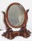 Espejo de tocador oval de madera tallada, años 20, Imagen 1