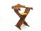 Vintage Italian Walnut Savonarola Chair, 1970s, Image 5