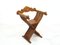 Vintage Italian Walnut Savonarola Chair, 1970s, Image 3