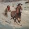 Victor Orlow, Inverno nella steppa, anni '50, Olio su tela, con cornice, Immagine 4