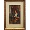 Lionello Balestrieri, Girl That Sews, 1920s, Oil on Panel, Framed 2