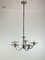 Italian Five-Light Metal and Glass Chandelier, 1940s 11