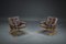 Brown Leather Armchairs by Elsa & Nordahl Solheim for Rybo Rykken & Co., 1970s, Set of 2, Image 1