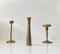 Danish Modern Brass Candlesticks, 1970s, Set of 3 1