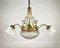 Antique French Art Deco Style Glass and Bronze Chandelier, 1920s, Image 1