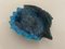 Cenicero de cerámica azul o Vide Poche en forma de concha, Francia, años 60, Imagen 8