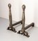 Large Wrought Iron Andirons, France, 19th Century, Set of 2 5