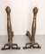 Large Wrought Iron Andirons, France, 19th Century, Set of 2 2