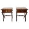 French Nightstands in Iroko and Resin, 1960s, Set of 2 1