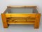 Vintage French Coffee Table in Pine and Smoked Glass, 1980s, Image 10