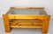 Vintage French Coffee Table in Pine and Smoked Glass, 1980s, Image 2