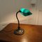 Early 20th Century Copper and Green Glass Barristers Desk Lamp, 1920s, Image 5