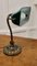 Early 20th Century Copper and Green Glass Barristers Desk Lamp, 1920s 11