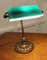 Early 20th Century Copper and Green Glass Barristers Desk Lamp, 1920s, Image 9