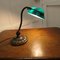 Early 20th Century Copper and Green Glass Barristers Desk Lamp, 1920s 6