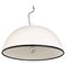 Italian Modern White and Black Acrylic Glass Ceiling Light from Guzzini, 1970s 1