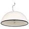 Italian Modern White and Black Acrylic Glass Ceiling Light from Guzzini, 1970s, Image 1