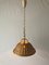 Large Wicker Adjustable Shade Pendant Lamp, Germany, 1960s 4