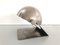 Space Age Italian Metallic Grey Heavy Table Lamp, Italy, 1970s 1