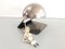 Lámpara de mesa italiana era espacial en gris metálico, Italia, años 70, Imagen 10