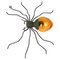 Mid-Century Spider Wall Lamp Sconce in Copper, Iron and Art Glass, Italy, 1970s, Image 1