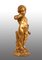 Antique Sculpture in Golden & Carved Wood Depicting a Putto in a Joyful Attitude, Florence, 19th Century, Image 1
