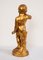 Antike Skulptur aus goldenem & geschnitztem Holz, die einen Putto in fröhlicher Haltung darstellt, Florenz, 19. Jh. 4