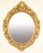 Specchio antico fiorentino ovale in legno dorato, XIX secolo, Immagine 7