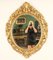 Antiker ovaler Florentiner Spiegel aus vergoldetem Holz, 19. Jh. 6