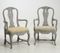 Antique Swedish Rococo Style Armchairs, Set of 2 1