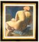 Victor Lorein, Nude, 1920s, Chalk on Cardboard, Framed 1